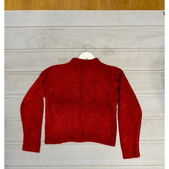 Arizona Jean Company Vintage Red Soft Ribbed Zip Up Teddy Sweater - Picture 11 of 11